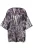 Ulla Popken Kimono  lila / zwart / transparant