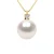 Halsketting Sieraden Diamanten 0,03 Ct – Echte GeCultiveerde Parel Akoya Japanse Gecertificeerd Rond 8-9 mm