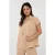 EsQualo Blouse Plisse Glitter Praline