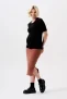 Noppies maternity ribgebreide zwangerschapsrok Vija van polyester roodbruin