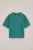 WE Fashion – Jongens seersucker T-shirt met embroidery – Oversized – Groen – Katoen –