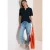 Shirt met gespleten hals en haakband