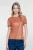 Geisha T-shirt Foil round neck  Camel dames