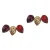 Otazu gold plated oorbellen met Swarovski kristallen Triple Leaf Amethyst