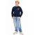 Retour Jeans sweater met backprint – donkerblauw