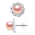 Stud Oorbellen FLOWER Kralen Freshwater 89mm Buttons Roses Jewelry 925