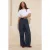 TRENDYOLMİLLA Dames Donkerblauw Effen Wijde pijp Hoge taille Jeans