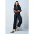 Zip Onyx jumpsuit in diep blauw denim