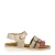 Develab leren sandalen goud/roze