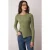 TRENDYOLMİLLA Dames Kaki Effen Lang Getailleerd Blouses