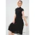 Gestreepte Midi-jurk met Knopsluiting en Binding Detail