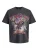 JACK & JONES Shirt  antraciet / oranjerood / wit