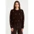 Cache Cache wollen gebreid gebloemd vest met borduursels – donkerbruin
