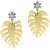 OTAZU Big Leaf Earrings Beige