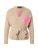 miss goodlife Gebreid vest ‘Hearts’  beige / lichtroze