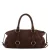 Manfield suede handtas donkerbruin