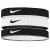 Nike Classic Flexibele Brede Band Hoofdband (Set van 3) (Wit/zwart)