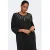 ONLY CARMAKOMA Caramber 3/4 o-neck midi sweat dress jrs Plus Size – zwart