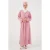 V-hals Blouse met Strik Sluiting & Maxi Rok Twee-Delige Set