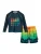 PLAYSHOES UV-bescherming ‘Surf’  marine / groen / lichtgroen / oranje
