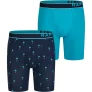 Happy Shorts Heren boxershorts met lange pijpen boxer briefs palm print 2-pack