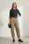 Geklede Broek met Ceintuur en Knopen