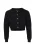 Mymo Vest met fantasiegaren Dames zwart