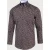 Blue Industry Bruin blauw stippenprint overhemd |