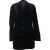 Alexander Wang Eenknopspanelen Blazer in Zwarte Velvet