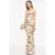 ROUGE EDIT maxi jurk met dierenprint ecru