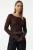 TRENDYOLMİLLA Dames Bruin Effen Lang Getailleerd Blouses