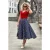 Dot Days swing rok in navy