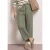 Street One Dames Wide Legs broek in een Loose Fit van linnen in Groen