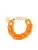 Cheeky Chain Munich Armband ‘Twiggy’  goud / donkeroranje