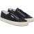 Superga Dames/Dames 2750 Metallic Leren Trainers (Metallic Zwart/Off Wit)