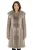 Dames lichtgrijze Toscaanse schapensuède trenchcoat – Celeste