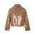 Ydence lak imitatieleren jas – camel