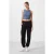 Mid Waist Crepe Relaxed Broek met Zak