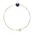 Armband Gekweekte Pearl Zoetwater 8-9mm Black Chain Venetiaanse Yellow Gold
