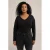 WE Fashion Curve longsleeve met katoen zwart