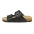 EVER AU Vrouwen Mallard Leren Tweeling Gesp Sandalen – Zwart Leer