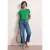 Street One Dames Shirt met boothals en smokdetail in Groen