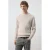 Mango Man regular fit gebreide trui met wol – naturel wit