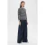 Theory Pleated Wide-leg Pant In Denim Indigo