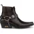 Bruin lederen Winklepicker westerse gotische laarzen voor heren