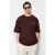 TRENDYOL MAN Heren Bruin Slogan Kort Oversized T-shirts