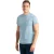 Heren Korte Mouwen Gestreepte Textuur T-Shirt met Pocket PRI2540