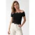 Geborduurd Slim-Fit Boot Neck Croptop
