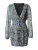 Nasty Gal Blousejurk  navy / curry / grijs / lichtgroen