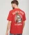 Tattoo T-shirt met Losse Pasvorm en Grafische Print Rood